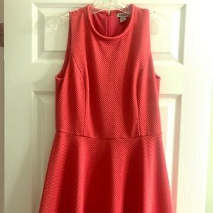 DKNY Fit and Flare Coral Dress